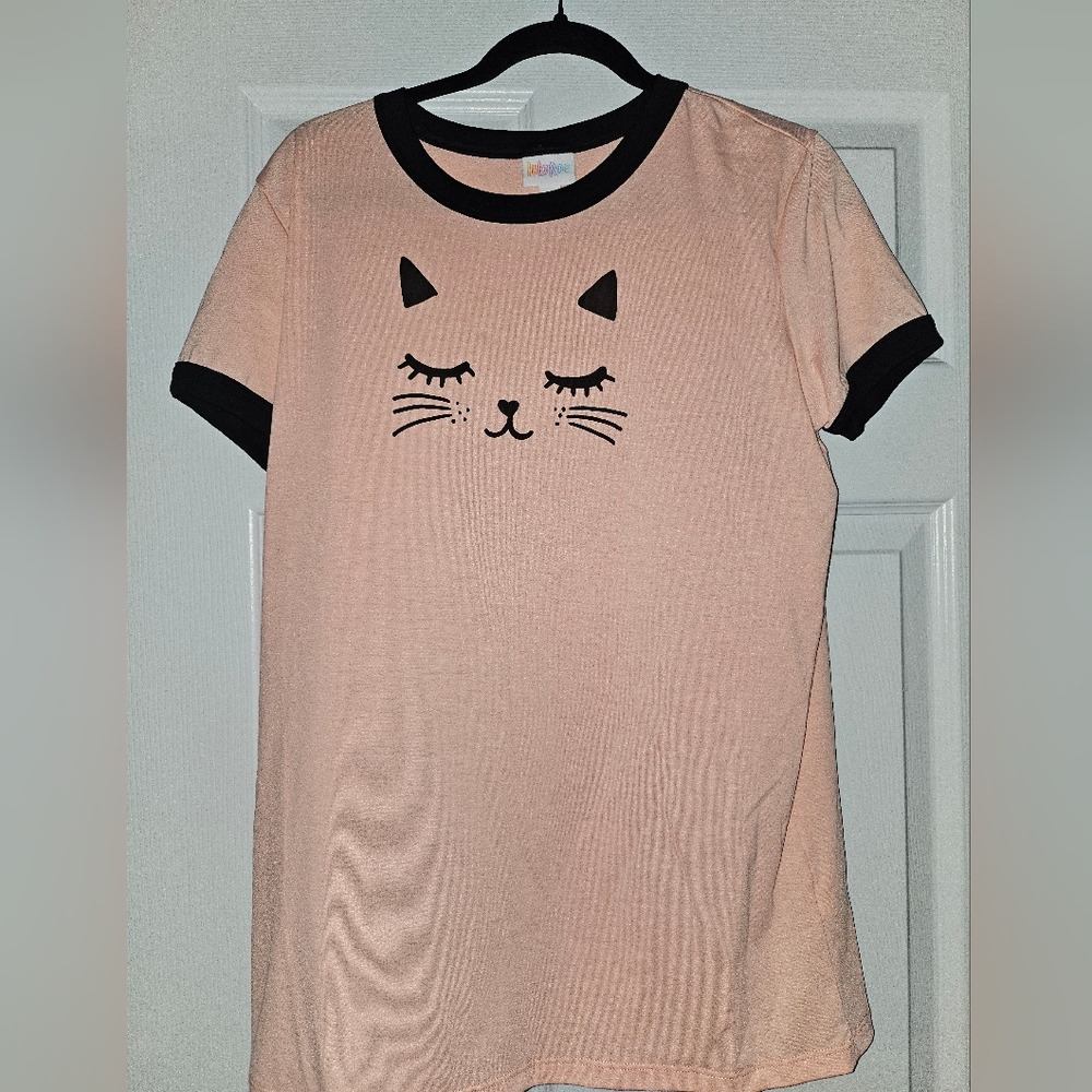 Kitty Top by LulaRoe, size Medium, peach with black trim, Never worn